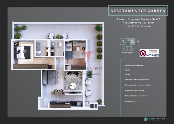 Imagem Apartamento com 2 Quartos à Venda, 77 m² em Kobrasol - São José Imagem Apartamento com 2 Quartos à Venda, 77 m² em Kobrasol - São José