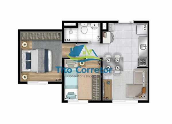 Imagem Apartamento com 1 Quarto à Venda, 26 m² em Vila Cláudia - São Paulo