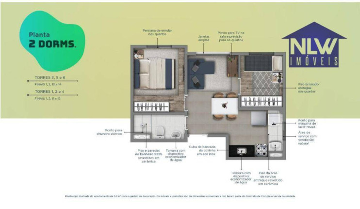 Imagem Apartamento com 2 Quartos à Venda, 36 m² em Mooca - São Paulo