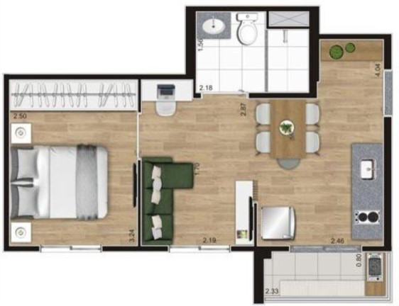 Imagem Apartamento com 1 Quarto à Venda, 34 m² em Belenzinho - São Paulo