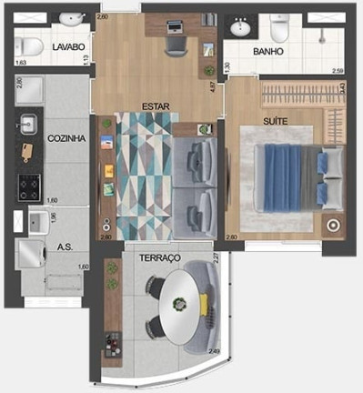 Imagem Apartamento com 2 Quartos à Venda, 66 m² em Brooklin Paulista - São Paulo Imagem Apartamento com 2 Quartos à Venda, 66 m² em Brooklin Paulista - São Paulo