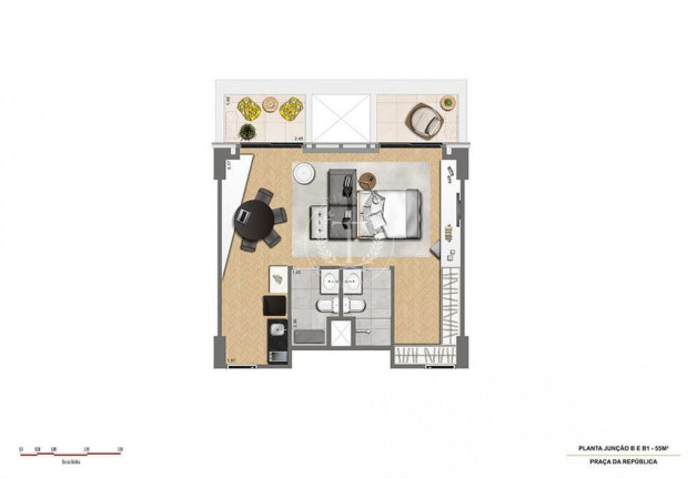 Imagem Apartamento com 1 Quarto à Venda, 28 m² em Centro - São Paulo