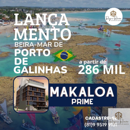 Flat com 1 Quarto à Venda, 18 m² em Porto De Galinhas - Ipojuca