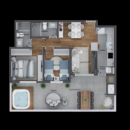 Imagem Apartamento com 2 Quartos à Venda, 60 m² em Bacacheri - Curitiba Imagem Apartamento com 2 Quartos à Venda, 60 m² em Bacacheri - Curitiba