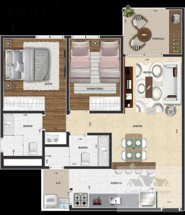 Imagem Apartamento com 2 Quartos à Venda, 60 m² em Jardim - Santo André Imagem Apartamento com 2 Quartos à Venda, 60 m² em Jardim - Santo André