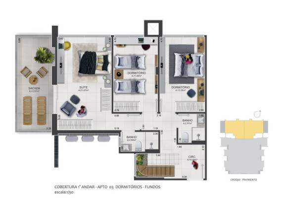 Imagem Apartamento com 1 Quarto à Venda, 49 m² em Predial - Torres