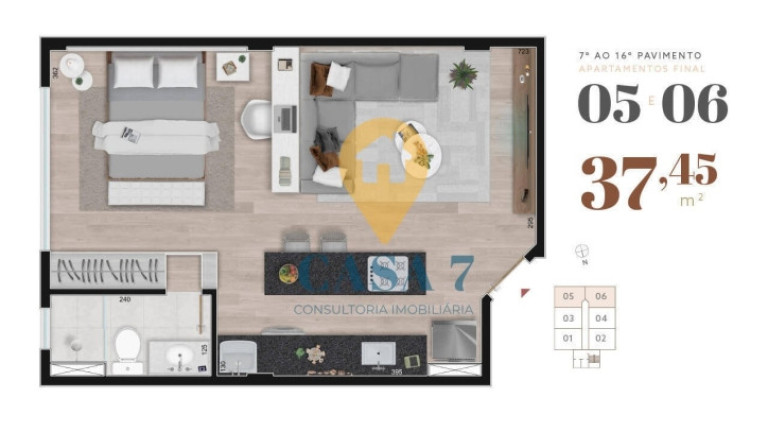 Imagem Apartamento com 1 Quarto à Venda, 37 m² em Boa Viagem - Belo Horizonte