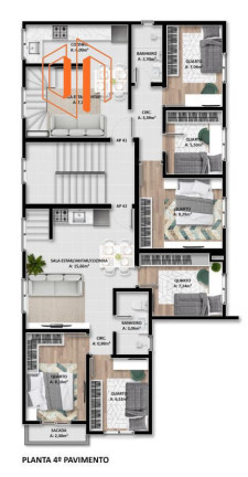 Imagem Apartamento com 3 Quartos à Venda, 103 m² em Parque Da Fonte - São José Dos Pinhais