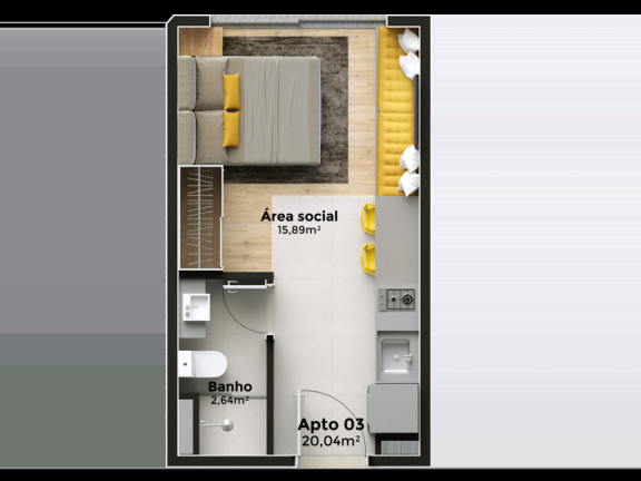 Imagem Imóvel com 2 Quartos à Venda, 34 m² em Glória - Porto Alegre