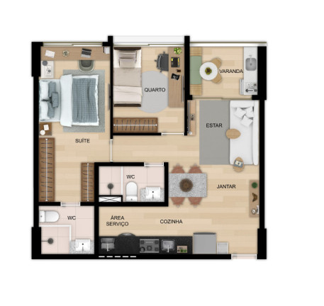 Imagem Apartamento com 1 Quarto à Venda, 36 m² em Espinheiro - Recife