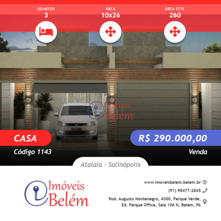 Imagem Casa com 3 Quartos à Venda, 260 m² em Atalaia - Salinópolis