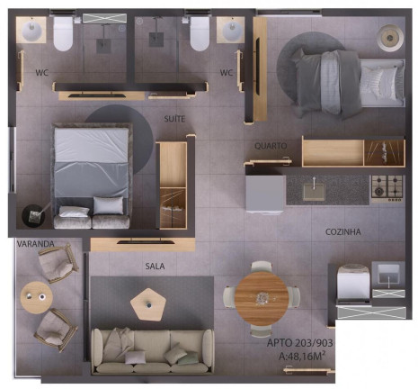 Imagem Apartamento com 2 Quartos à Venda, 52 m² em Jardim Cidade Universitária - João Pessoa Imagem Apartamento com 2 Quartos à Venda, 52 m² em Jardim Cidade Universitária - João Pessoa