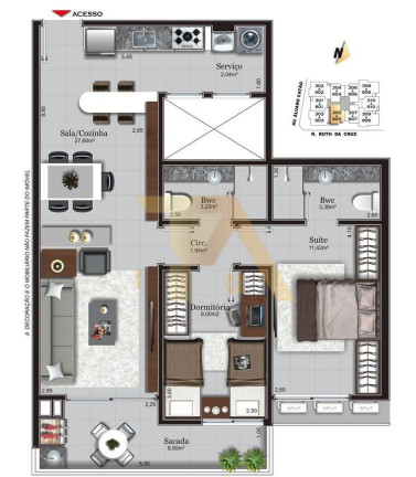 Imagem Apartamento com 2 Quartos à Venda, 65 m² em Paes Leme - Imbituba Imagem Apartamento com 2 Quartos à Venda, 65 m² em Paes Leme - Imbituba