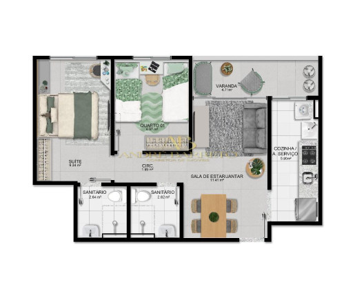 Imagem Apartamento com 2 Quartos à Venda,  em Sussuarana - Salvador