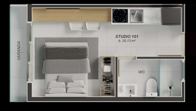 Imagem Imóvel com 1 Quarto à Venda, 20 m² em Aeroclube - João Pessoa