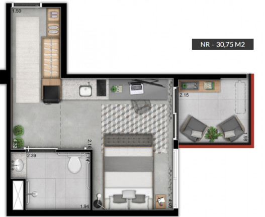 Imagem Studio com 1 Quarto à Venda, 32 m² em Moema - São Paulo