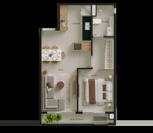 Imagem Imóvel com 1 Quarto à Venda, 38 m² em Setor Bueno - Goiânia