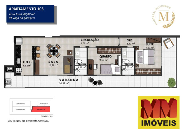 Imagem Apartamento com 1 Quarto à Venda, 58 m² em Braga - Cabo Frio