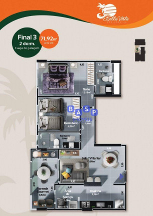 Imagem Apartamento com 2 Quartos à Venda, 72 m² em Centro - Itanhaém Imagem Apartamento com 2 Quartos à Venda, 72 m² em Centro - Itanhaém