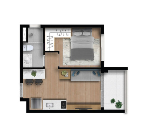 Imagem Imóvel com 1 Quarto à Venda, 31 m² em Moema - São Paulo