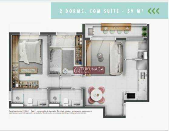 Imagem Apartamento com 2 Quartos à Venda, 59 m² em Vila Rosália - Guarulhos Imagem Apartamento com 2 Quartos à Venda, 59 m² em Vila Rosália - Guarulhos