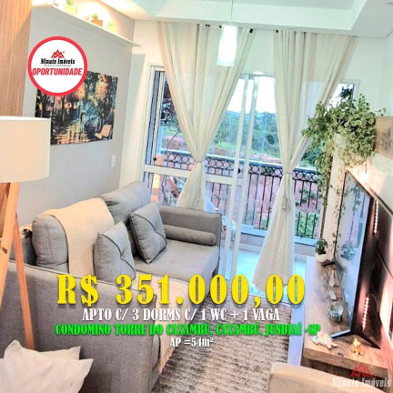 Apartamento com 2 Quartos à Venda, 54 m² em Caxambu - Jundiaí