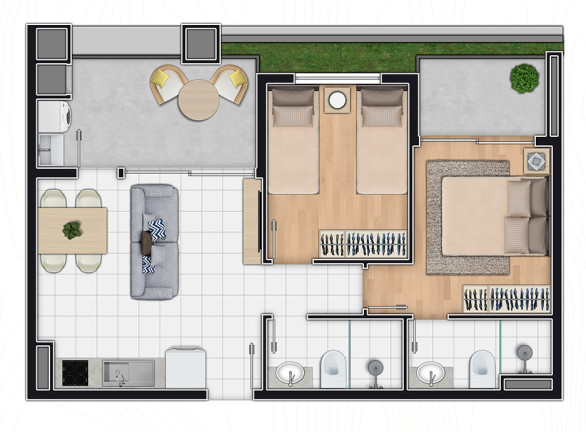 Imagem Apartamento com 2 Quartos à Venda, 155 m² em água Verde - Curitiba