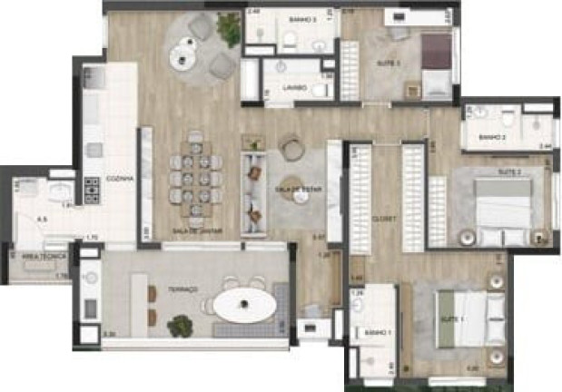 Imagem Apartamento com 4 Quartos à Venda, 138 m² em Granja Viana - Cotia Imagem Apartamento com 4 Quartos à Venda, 138 m² em Granja Viana - Cotia