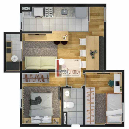 Imagem Apartamento com 2 Quartos à Venda, 46 m² em Campestre - Santo André