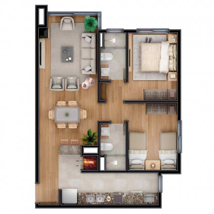 Imagem Apartamento com 2 Quartos à Venda, 125 m² em Carniel - Gramado Imagem Apartamento com 2 Quartos à Venda, 125 m² em Carniel - Gramado