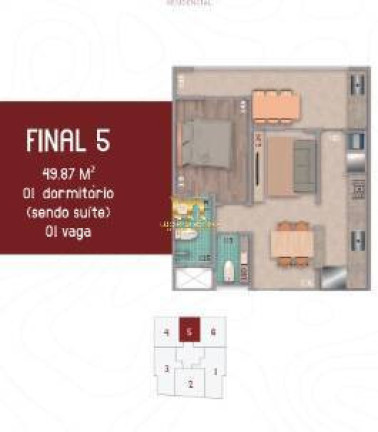 Imagem Apartamento com 1 Quarto à Venda, 49 m² em Balneário Flórida - Praia Grande Imagem Apartamento com 1 Quarto à Venda, 49 m² em Balneário Flórida - Praia Grande