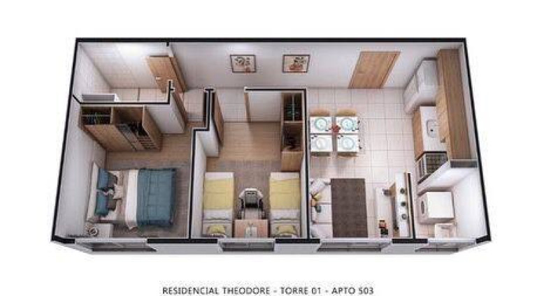 Imagem Apartamento com 2 Quartos à Venda, 42 m² em Estiva - Taubaté