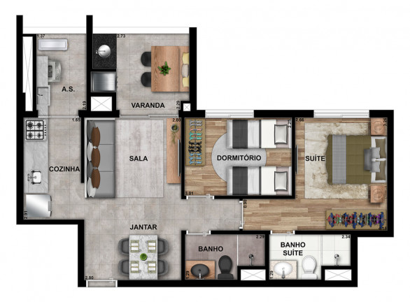 Imagem Studio com 1 Quarto à Venda, 35 m² em Brooklin Paulista - São Paulo