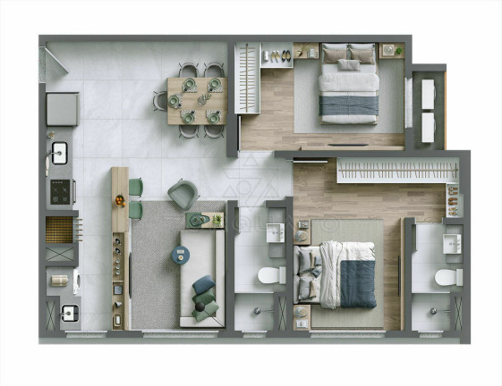 Imagem Apartamento com 2 Quartos à Venda, 61 m² em São João - Itajaí
