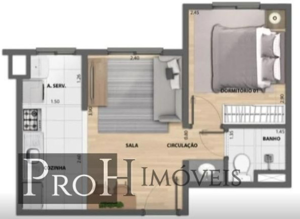 Imagem Apartamento com 1 Quarto à Venda, 30 m² em Barra Funda - São Paulo