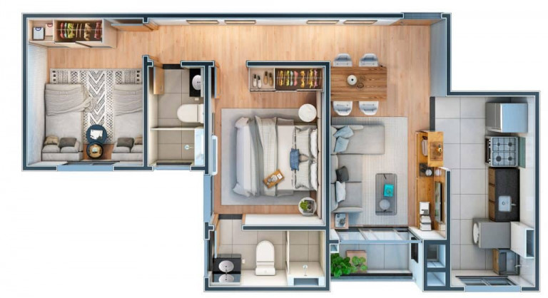 Imagem Apartamento com 2 Quartos à Venda, 50 m² em Campinas
