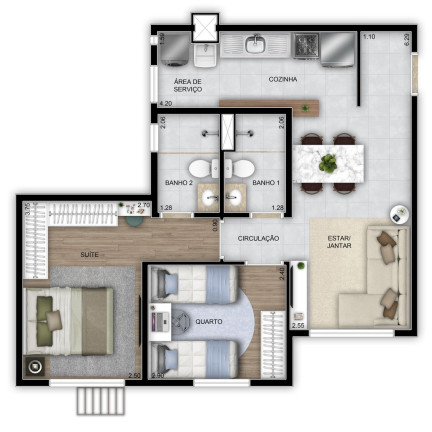 Imagem Apartamento com 2 Quartos à Venda, 51 m² em Setor Faiçalville - Goiânia