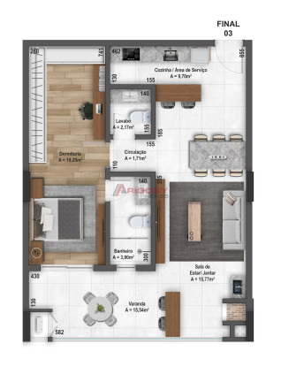 Imagem Apartamento com 1 Quarto à Venda, 78 m² em Nossa Senhora Do Rosário - Santa Maria Imagem Apartamento com 1 Quarto à Venda, 78 m² em Nossa Senhora Do Rosário - Santa Maria