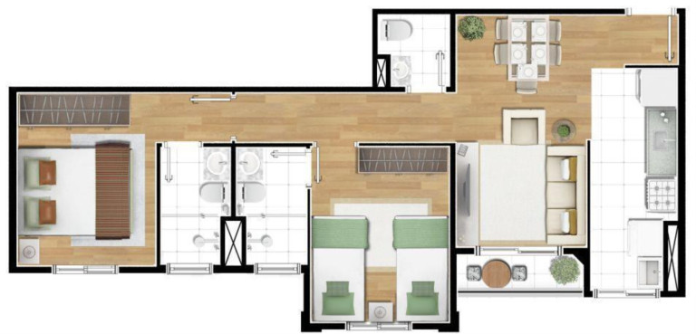 Imagem Imóvel com 2 Quartos à Venda, 55 m² em Vila Andrade - São Paulo