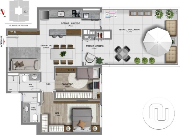Imagem Apartamento com 2 Quartos à Venda, 70 m² em Canto - Florianópolis