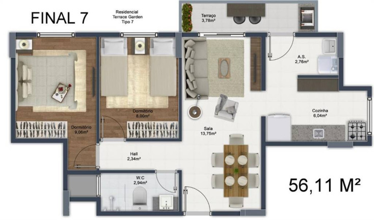 Imagem Apartamento com 2 Quartos à Venda, 56 m² em Mirim - Praia Grande Imagem Apartamento com 2 Quartos à Venda, 56 m² em Mirim - Praia Grande