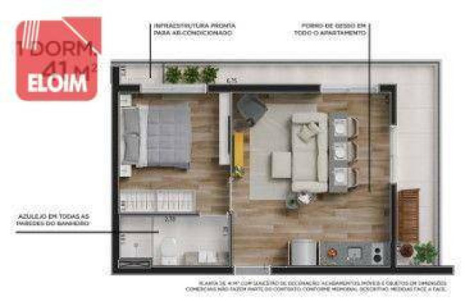 Imagem Apartamento com 1 Quarto à Venda, 41 m² em República - São Paulo Imagem Apartamento com 1 Quarto à Venda, 41 m² em República - São Paulo