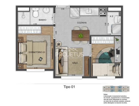 Imagem Apartamento com 1 Quarto à Venda, 33 m² em Usina Piratininga - São Paulo