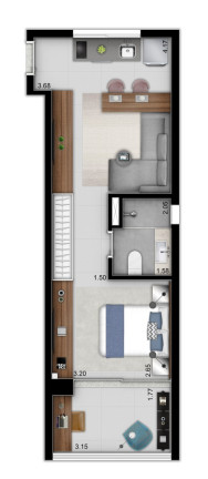 Imagem Imóvel com 1 Quarto à Venda, 33 m² em Brooklin - São Paulo