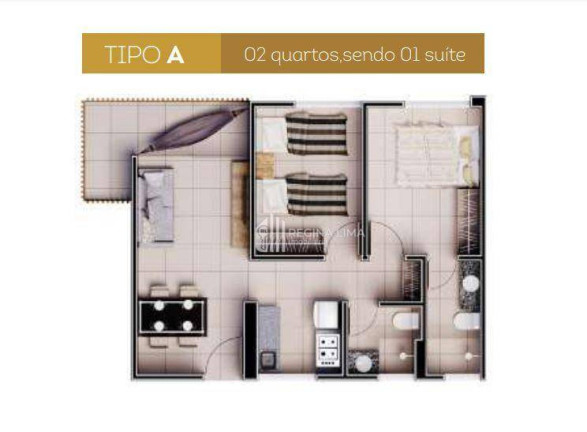 Imagem Apartamento com 2 Quartos à Venda, 50 m² em Coqueiro - Luis Correia