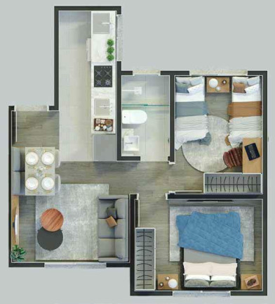 Imagem Apartamento com 2 Quartos à Venda, 42 m² em Restinga - Porto Alegre