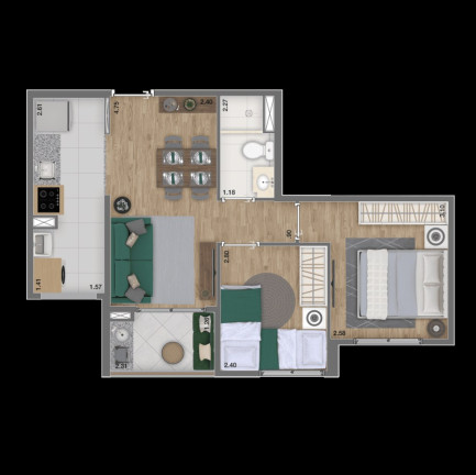 Imagem Imóvel com 2 Quartos à Venda, 47 m² em Vila Andrade - São Paulo