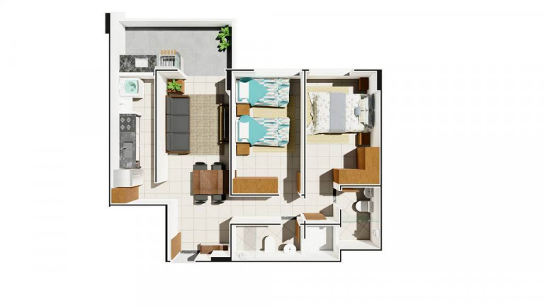 Imagem Apartamento com 2 Quartos à Venda, 69 m² em Caicara - Praia Grande