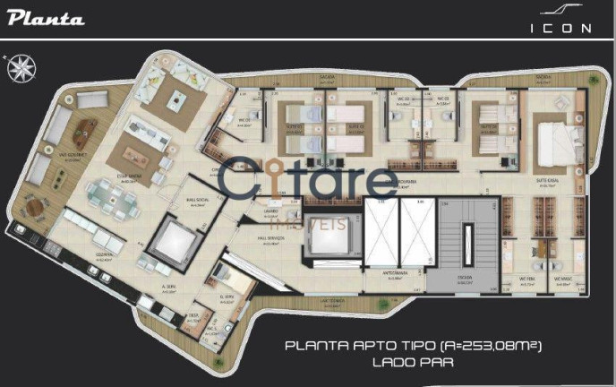 Imagem Apartamento com 4 Quartos à Venda,  em Meireles - Fortaleza