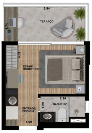 Imagem Imóvel com 1 Quarto à Venda, 20 m² em Paraíso - São Paulo Imagem Imóvel com 1 Quarto à Venda, 20 m² em Paraíso - São Paulo